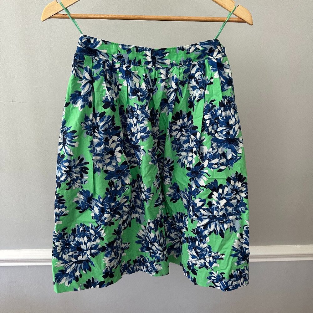 J.Crew Photo Floral Patio Midi Skirt